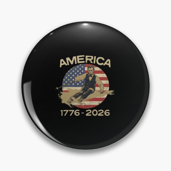 Item preview, America 1776 2026 Abraham Lincoln Skiing President Graphic designed and sold by cass-vale-lab.