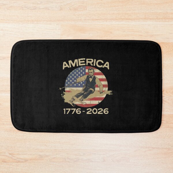 Item preview, America 1776 2026 Abraham Lincoln Skiing President Graphic designed and sold by cass-vale-lab.