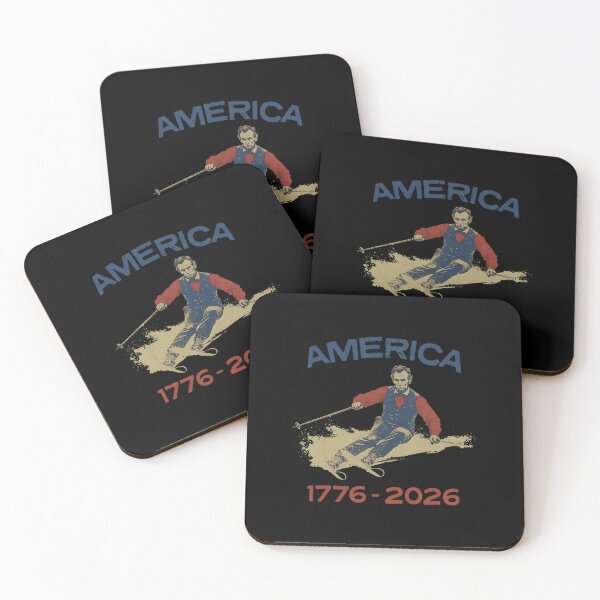 Item preview, America 1776 2026 Abraham Lincoln Skiing President designed and sold by cass-vale-lab.