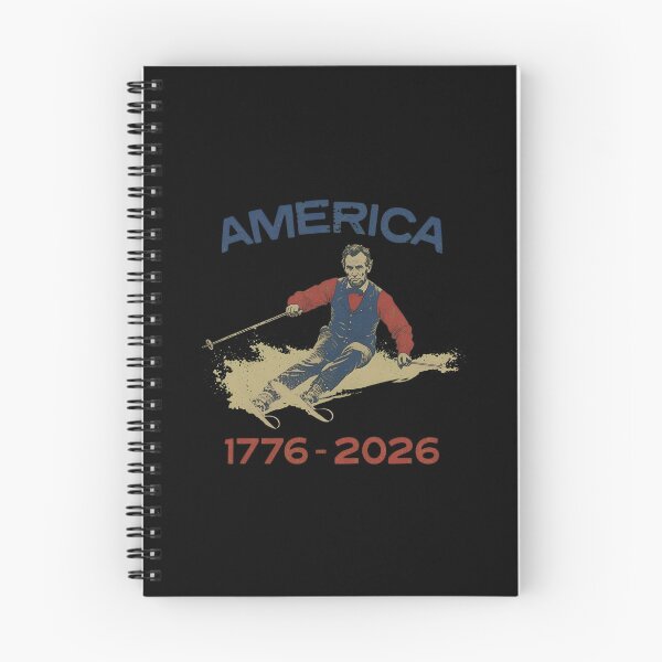 Item preview, America 1776 2026 Abraham Lincoln Skiing President designed and sold by cass-vale-lab.