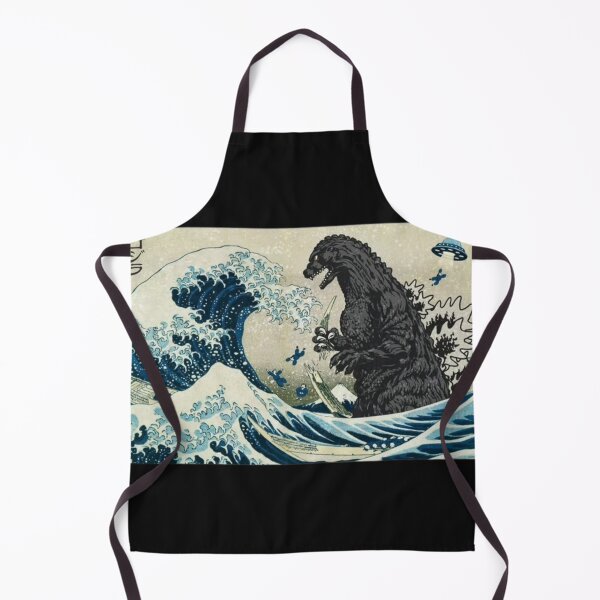 Item preview, Godzilla vs Great Wave by Hokusai with Mt. Fuji designed and sold by Kaibosh21.