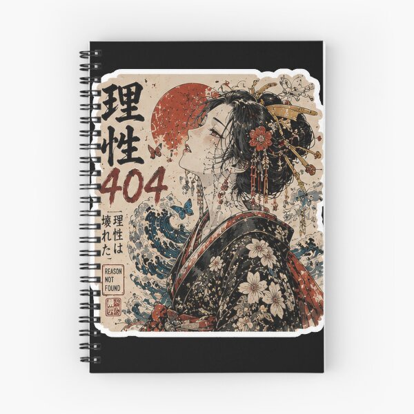 Item preview, Reason 404 (理性404) - Ukiyo-e Wave Geisha Street Art designed and sold by Japan-kanji-ya.