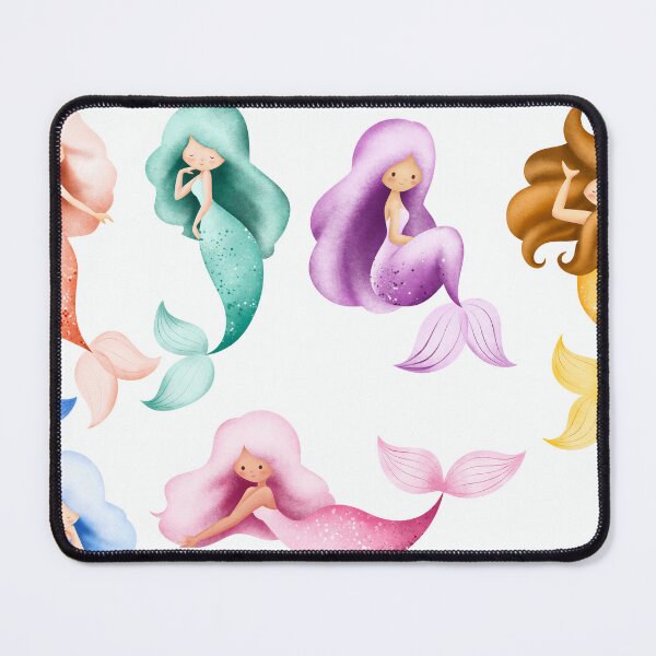 Item preview, Cute Watercolor Mermaid Sticker Sheet | Pastel Kawaii Mermaid Collection designed and sold by FestivityFinds.