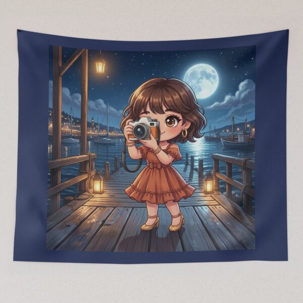 Item preview, Cute Harbor Photography Night Scene designed and sold by Azurart2.