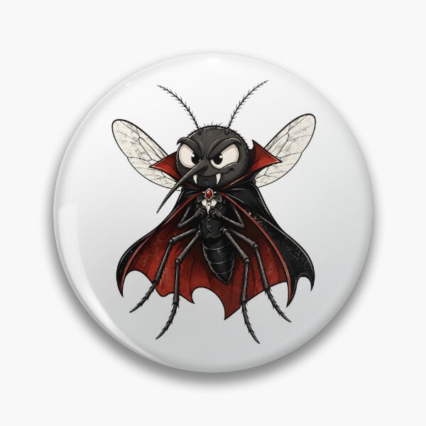 Item preview, Vampire Mosquito Gothic Bug Dark Cartoon designed and sold by Artmares.