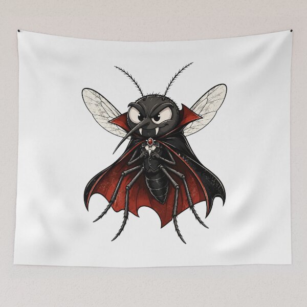 Item preview, Vampire Mosquito Gothic Bug Dark Cartoon designed and sold by Artmares.