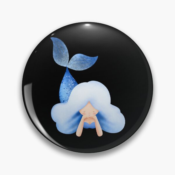 Item preview, Cute Blue Watercolor Mermaid Sticker | Dreamy Ocean Mermaid Art designed and sold by FestivityFinds.