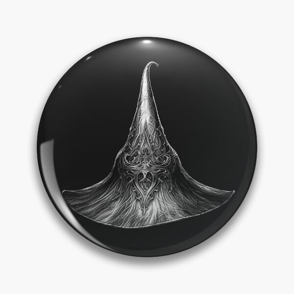 Item preview, Ornate Gothic Wizard Hat in Black and White designed and sold by inkoutninja.