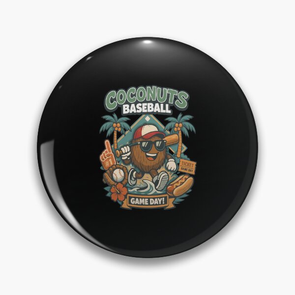 Item preview, Coco Slugger Baseball Retro Coconut Sports Beach Ball Summer designed and sold by cass-vale-lab.