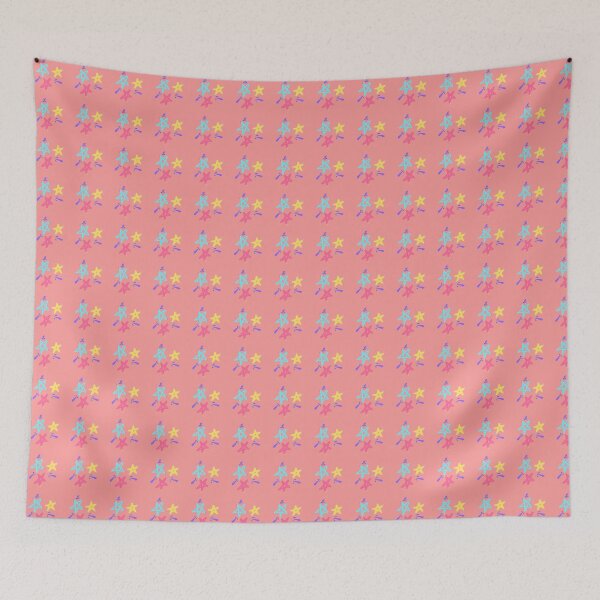 Item preview, Funky playful colorful stars (watermelon pink variant) designed and sold by Tiny-Sugar-Dove.