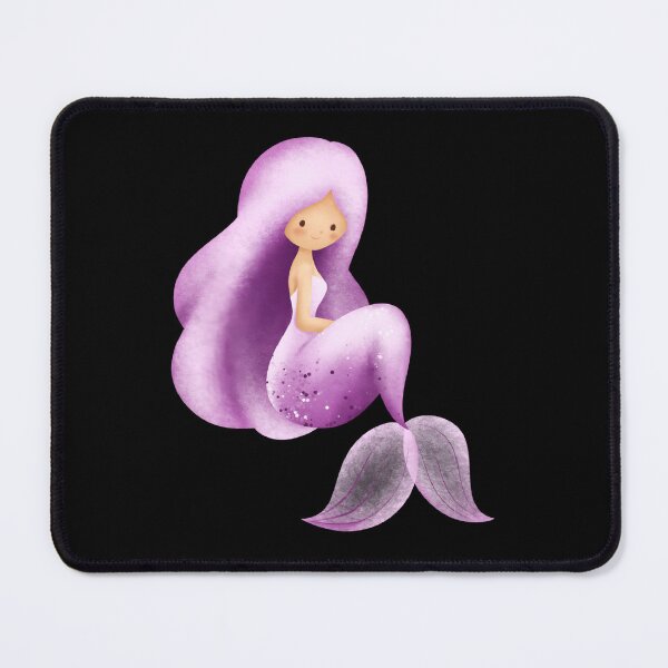 Item preview, Cute Purple Watercolor Mermaid Sticker | Pastel Lavender Mermaid Art designed and sold by FestivityFinds.