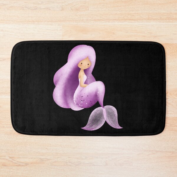 Item preview, Cute Purple Watercolor Mermaid Sticker | Pastel Lavender Mermaid Art designed and sold by FestivityFinds.