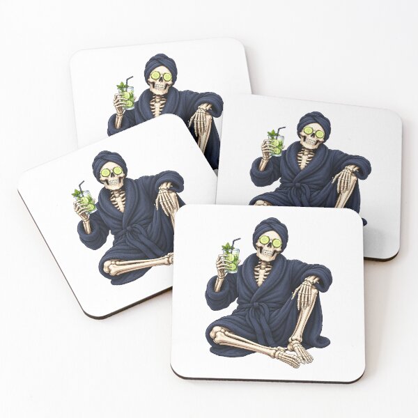 Item preview, Skeleton Spa Day Cucumber Chill Dark Humor designed and sold by Artmares.