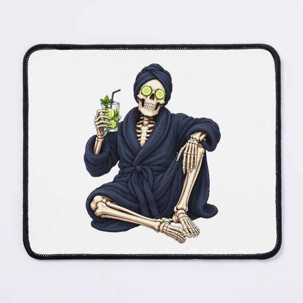 Item preview, Skeleton Spa Day Cucumber Chill Dark Humor designed and sold by Artmares.