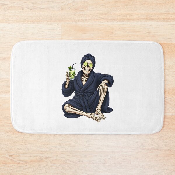 Item preview, Skeleton Spa Day Cucumber Chill Dark Humor designed and sold by Artmares.
