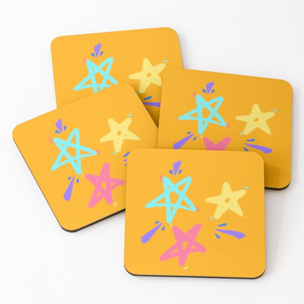Item preview, Funky playful colorful stars (orange variant) designed and sold by Tiny-Sugar-Dove.
