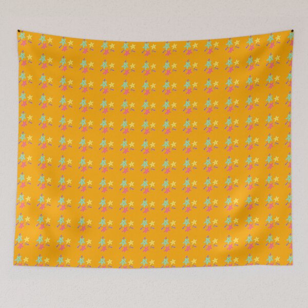 Item preview, Funky playful colorful stars (orange variant) designed and sold by Tiny-Sugar-Dove.