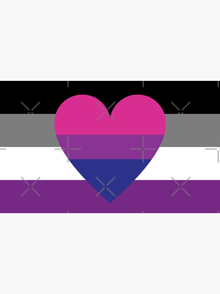Asexual Biromantic Flag Sticker By Dlpalmer Redbubble