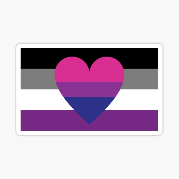 Asexual Biromantic Flag Sticker For Sale By Dlpalmer Redbubble 