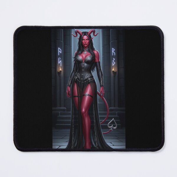 Item preview, Lovely Tiefling sorcerer = AI Generated Image designed and sold by Prestons Corner.