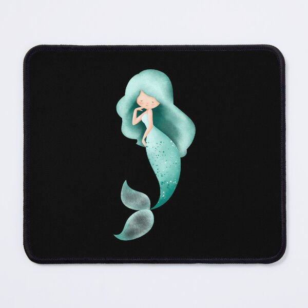 Item preview, Cute Aqua Watercolor Mermaid Sticker | Pastel Teal Mermaid Art designed and sold by FestivityFinds.