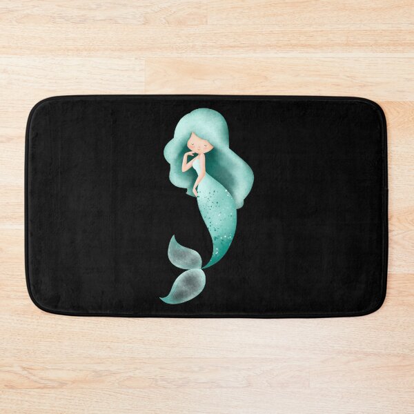 Item preview, Cute Aqua Watercolor Mermaid Sticker | Pastel Teal Mermaid Art designed and sold by FestivityFinds.