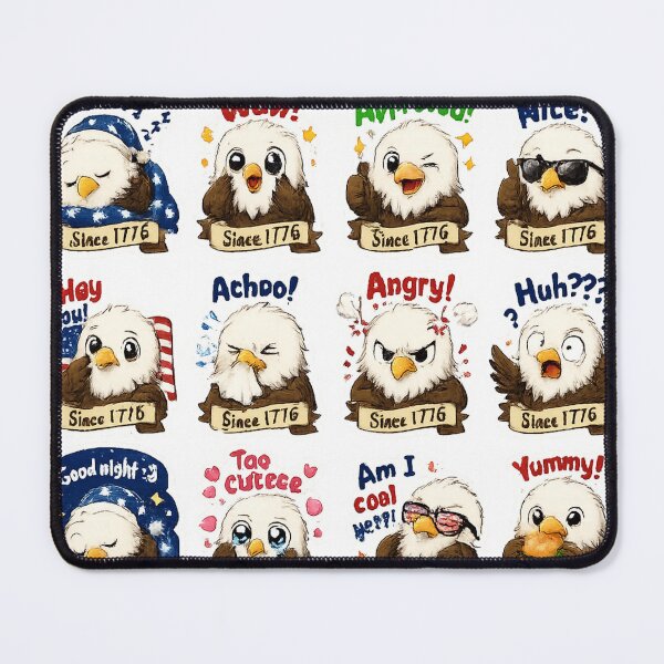 Item preview, Cute 1776 Patriotic Eagle Emoji Sticker Pack designed and sold by Grump and Co.
