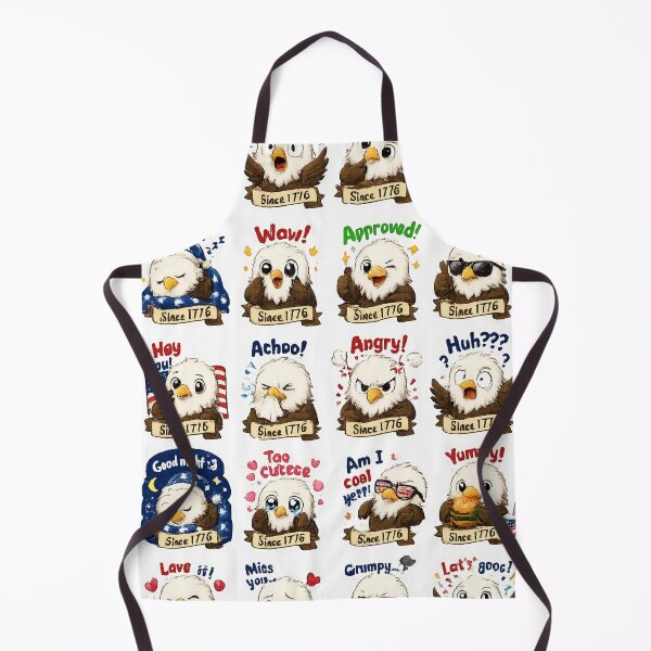 Item preview, Cute 1776 Patriotic Eagle Emoji Sticker Pack designed and sold by Grump and Co.