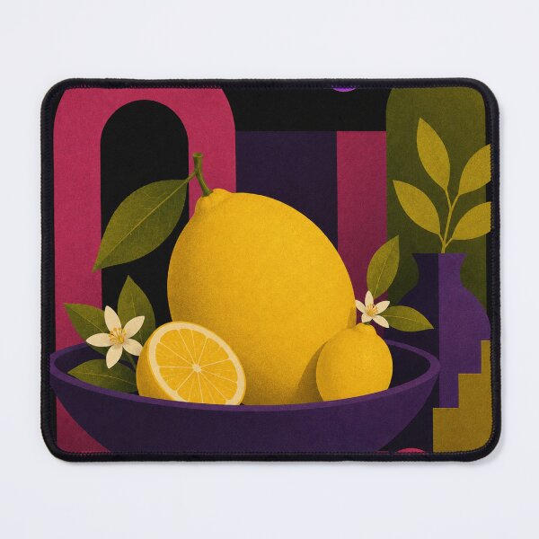 Item preview, Lemon Still Life No. 1 | Mid-Century Modern Citrus Art Print designed and sold by joycrysstudio.