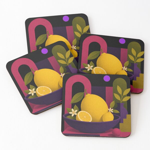 Item preview, Lemon Still Life No. 1 | Mid-Century Modern Citrus Art Print designed and sold by joycrysstudio.
