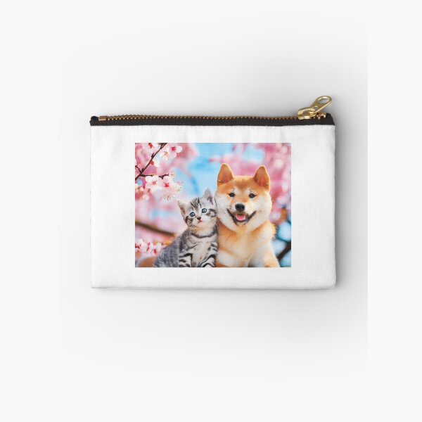 Item preview, Shiba Inu Dog Kitten Cherry Blossom designed and sold by OsakaYumeWorks.