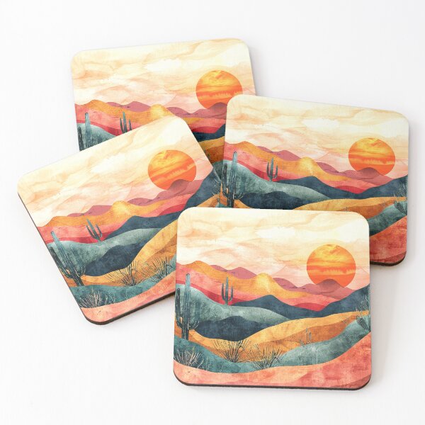 Item preview, Southwest Sunset Scenic Desert Mountain Landscape Digital Art designed and sold by DEC02.