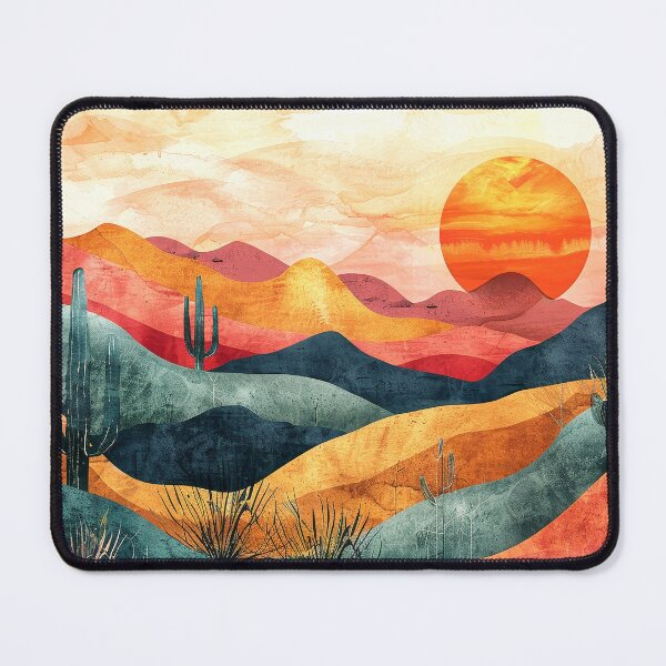Item preview, Southwest Sunset Scenic Desert Mountain Landscape Digital Art designed and sold by DEC02.