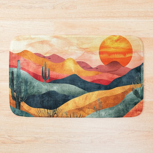 Item preview, Southwest Sunset Scenic Desert Mountain Landscape Digital Art designed and sold by DEC02.
