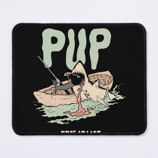 Item preview, Shark Attack Fishing Boat Cartoon Graphic Illustration designed and sold by techjourney.