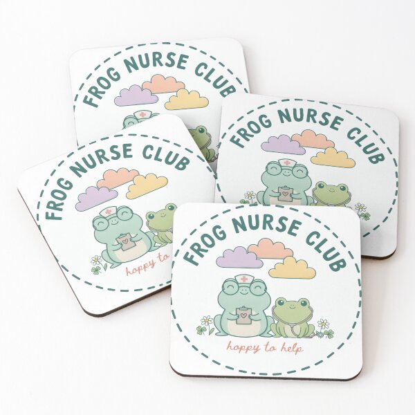 Item preview, Frog Nurse Club – Cute Cottagecore Nurse Sticker designed and sold by ARTERAMIX.