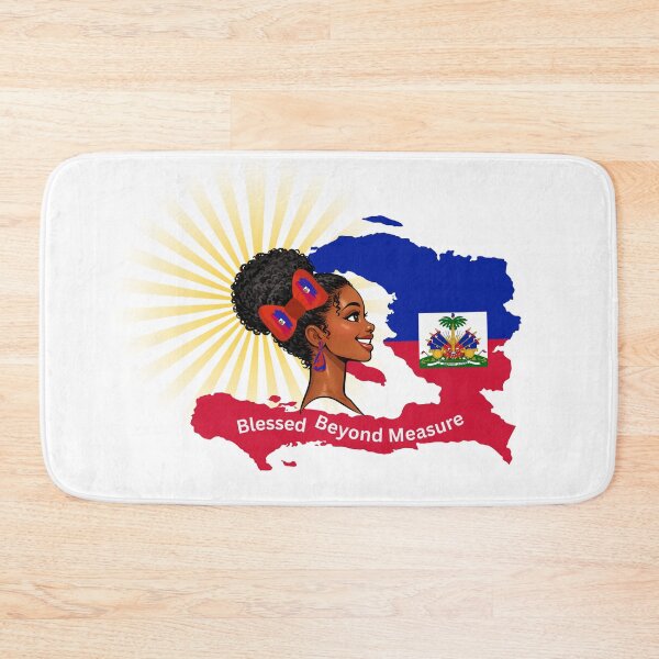 Item preview, Haitian Faith Throw Pillow – Haitian Flag Design designed and sold by JCozycorner.