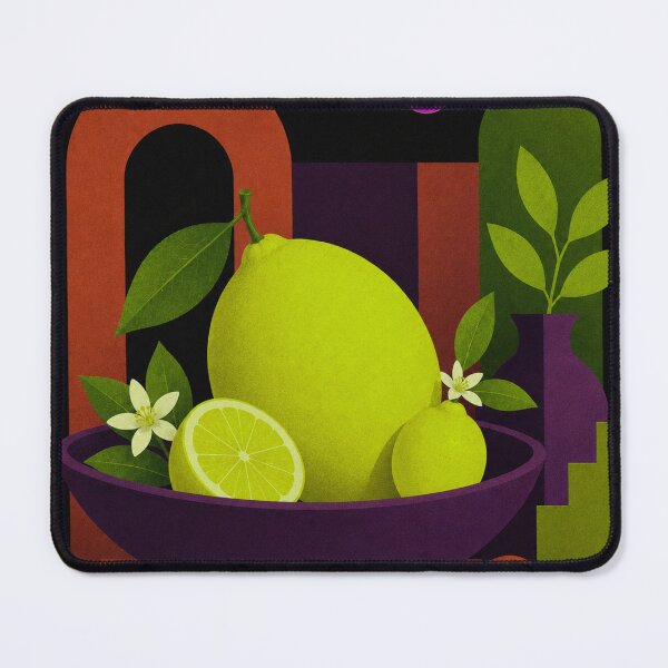 Item preview, Neon Lemon Still Life | Mid-Century Modern Citrus Wall Art designed and sold by joycrysstudio.