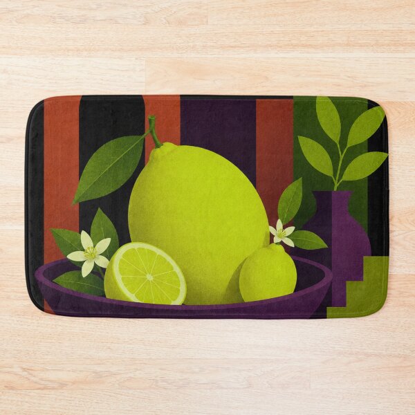 Item preview, Neon Lemon Still Life | Mid-Century Modern Citrus Wall Art designed and sold by joycrysstudio.