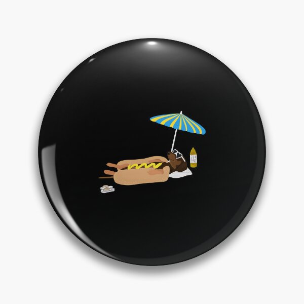 Item preview, Hot Dog Dachshund Beach Summer Funny Wiener Dog Relax designed and sold by cass-vale-lab.