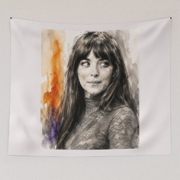 Item preview, Dakota Johnson Watercolor Portrait Art designed and sold by Vicky021.