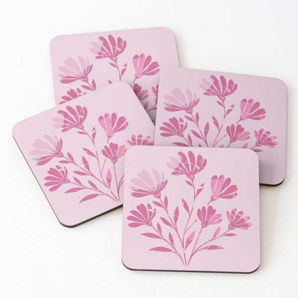 Item preview, Pink Floral Stencil Pouring Art designed and sold by GAP90.