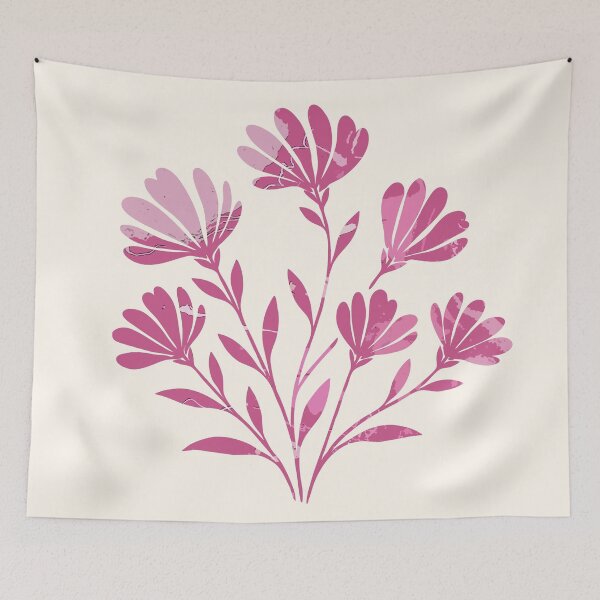 Item preview, Pink Floral Stencil Pouring Art designed and sold by GAP90.