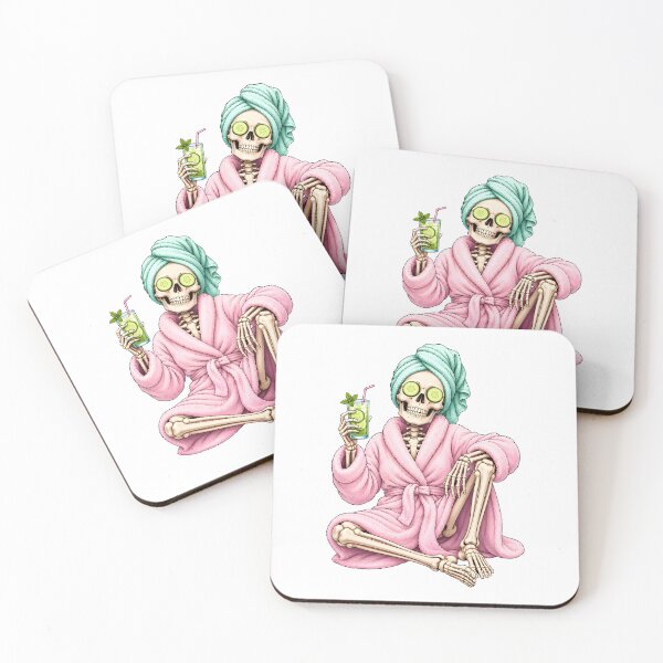Item preview, Skeleton Spa Day Cucumber Eyes Self Care designed and sold by Artmares.