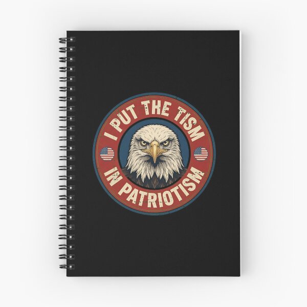 Item preview, I Put The Tism in Patriotism Funny Eagle USA Flag 4th July designed and sold by cass-vale-lab.