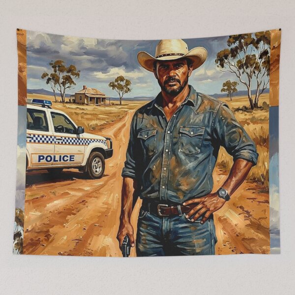 Item preview, Mystery Road Australian Outback Crime Drama Art Poster designed and sold by Art's Diner.