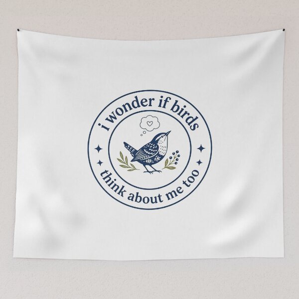Item preview, Cute Funny I Wonder If Birds Think About Me Too designed and sold by thomas-frame.
