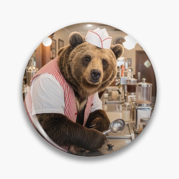 Item preview, Sloth Bear Soda Jerk designed and sold by Tridentulus.