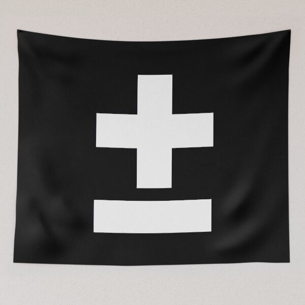 Item preview, PLUS OR MINUS SYMBOL — White Minimal Bold Type Statement designed and sold by WORDPAUSE.