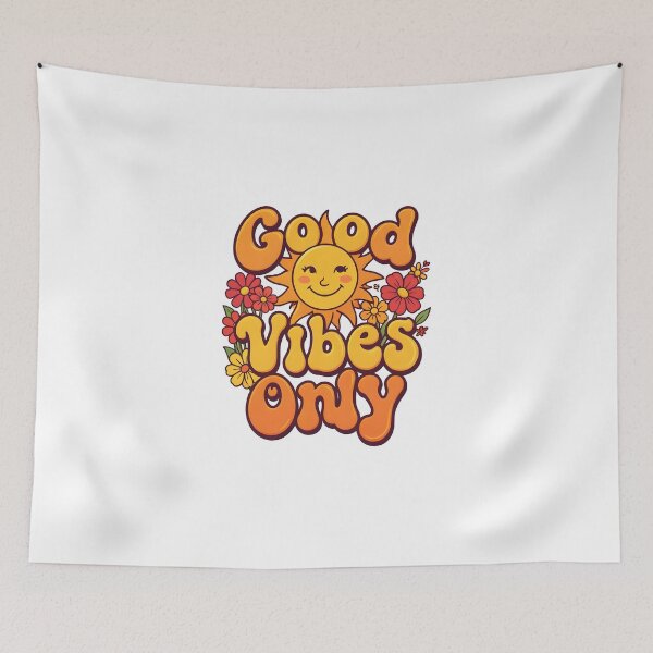 Item preview, Good Vibes Only Retro Groovy Sun Flowers designed and sold by KCasual.
